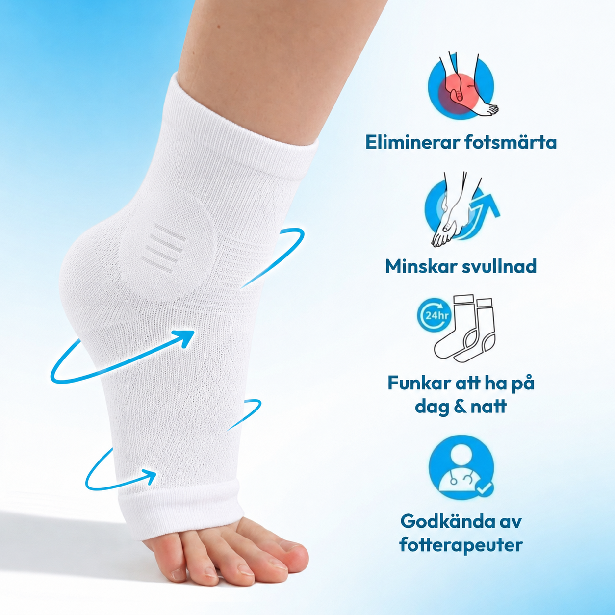 CalmySocks - Effektivt stöd mot fotsmärta
