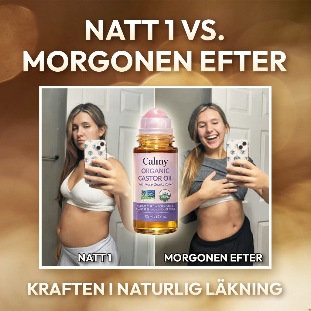 100% Ekologisk Ricinolja med Rosenkvartsroller
